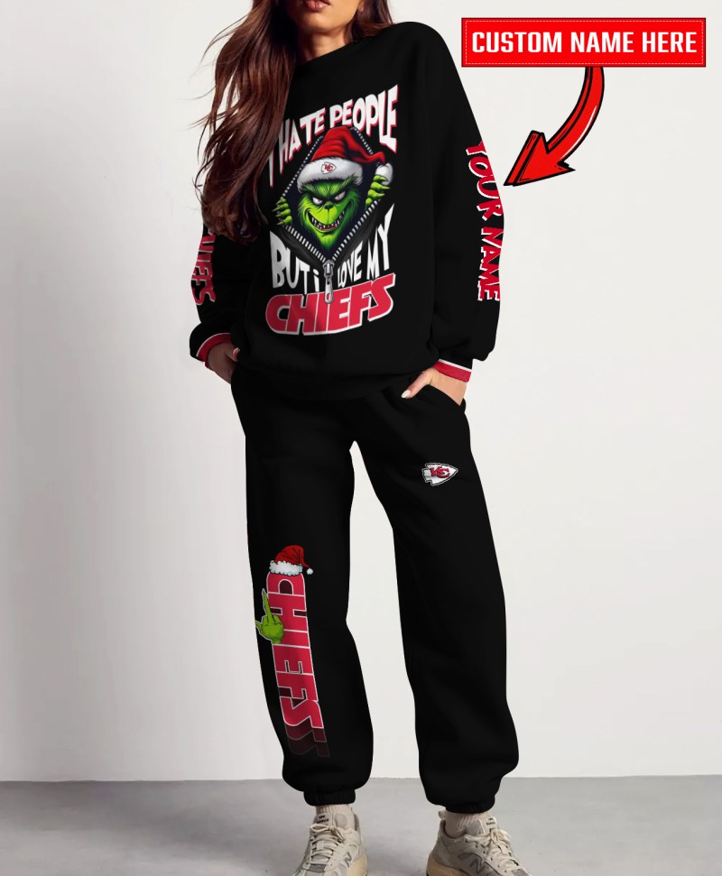 Kansas City Chiefs Sweatshirt and Sweatpants Christmas Collection