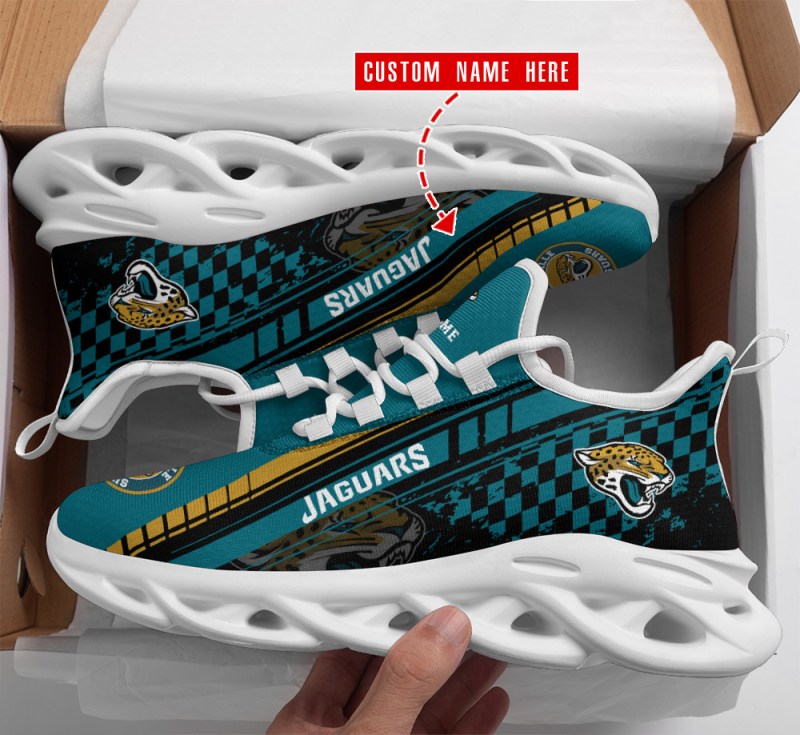 Jacksonville Jaguars Yezy Sneakers Back View