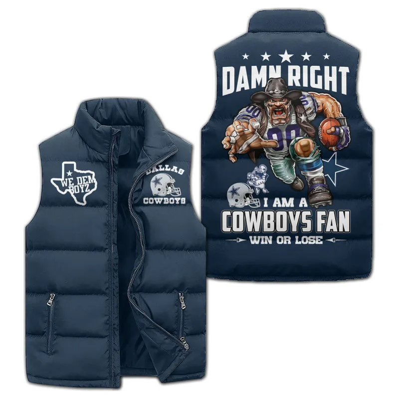 Dallas Cowboys Sleeveless Puffer Jacket