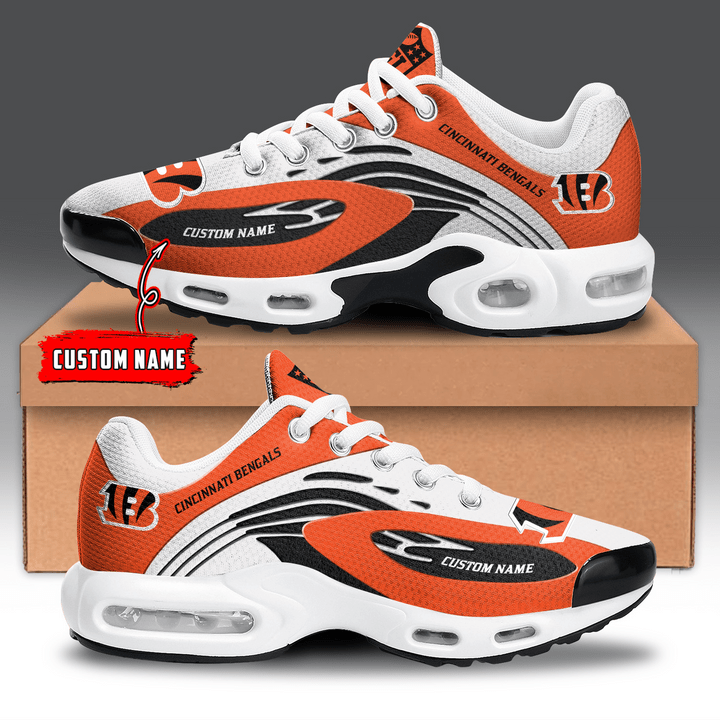 Cincinnati Bengals Personalized Plus T-N Youth Sneakers