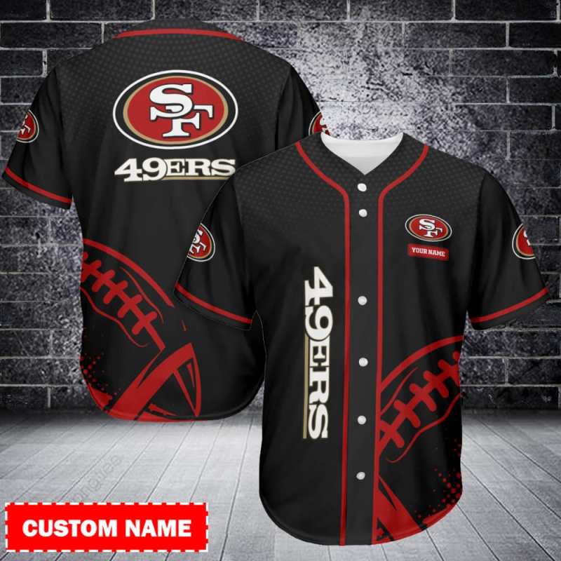San Francisco 49ers Personalized Baseball Jersey