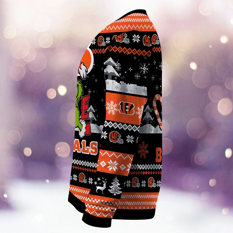 Cincinnati Bengals Ugly Christmas Sweater Back View