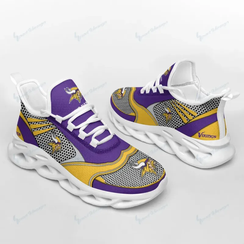 Minnesota Vikings Personalized Yezy Running Sneakers Image 2