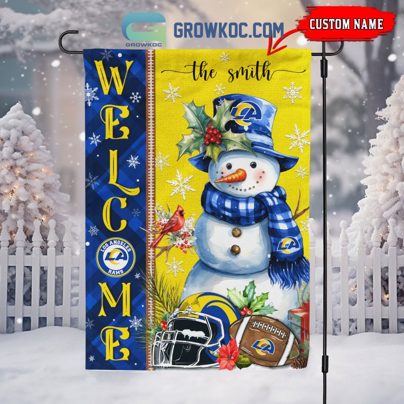 Los Angeles Rams Christmas Personalized Flag