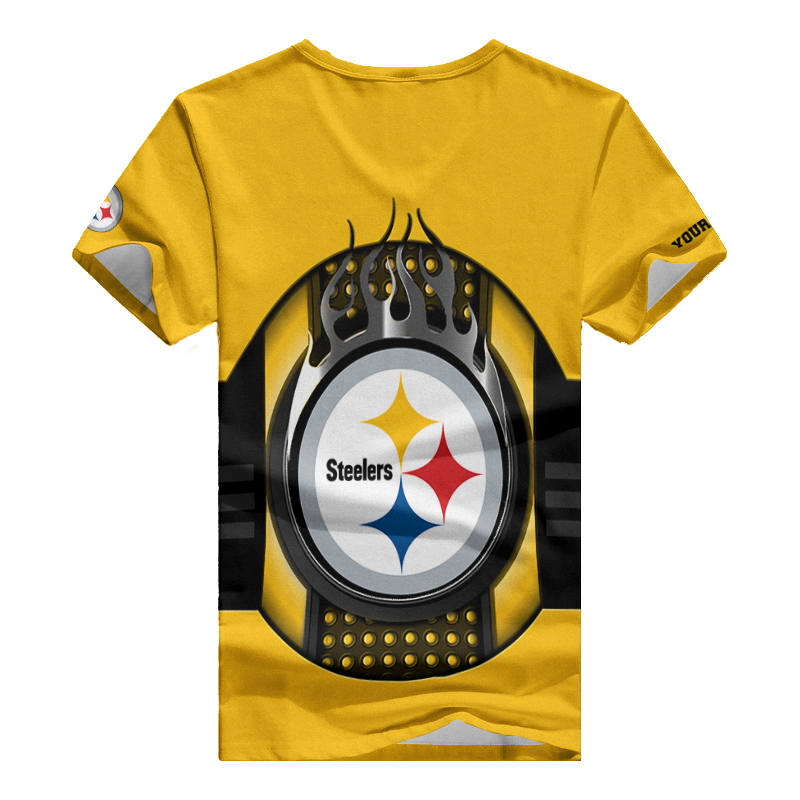 Pittsburgh Steelers V-neck T-shirt Image 3