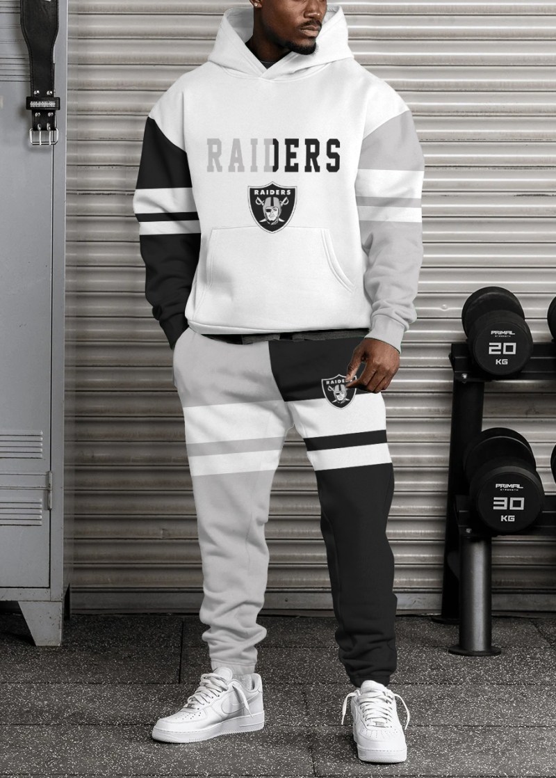 Las Vegas Raiders Combo Pullover Hoodie And Sweatpants - Image 2