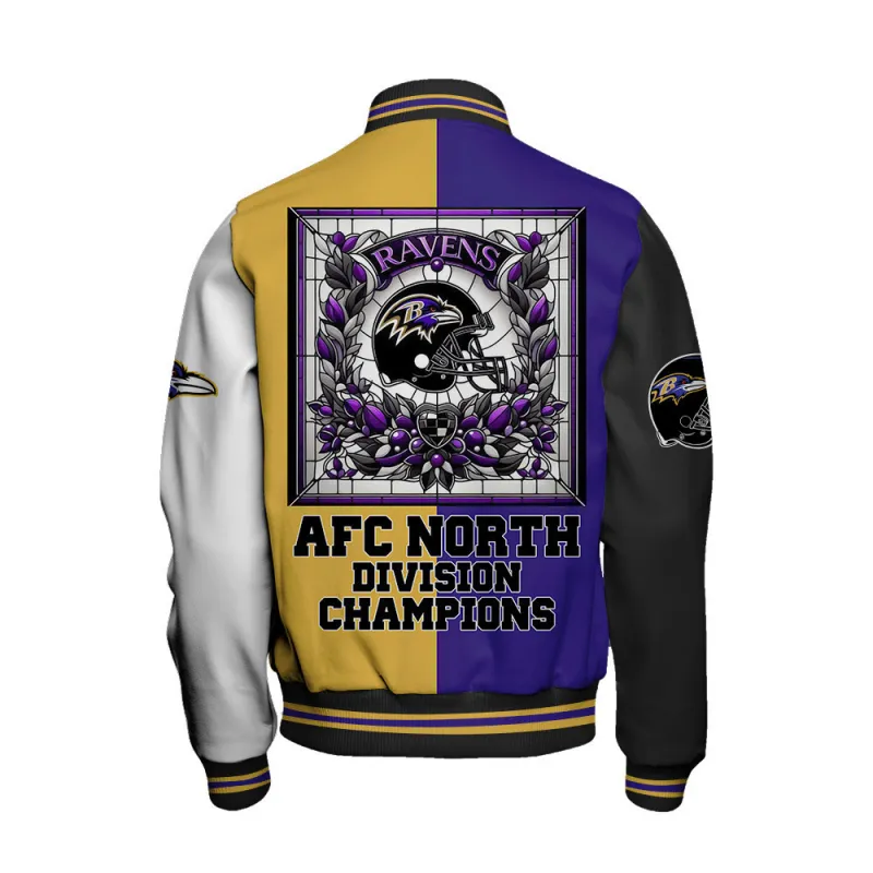 Detail view of Baltimore Ravens Varsity Jacket