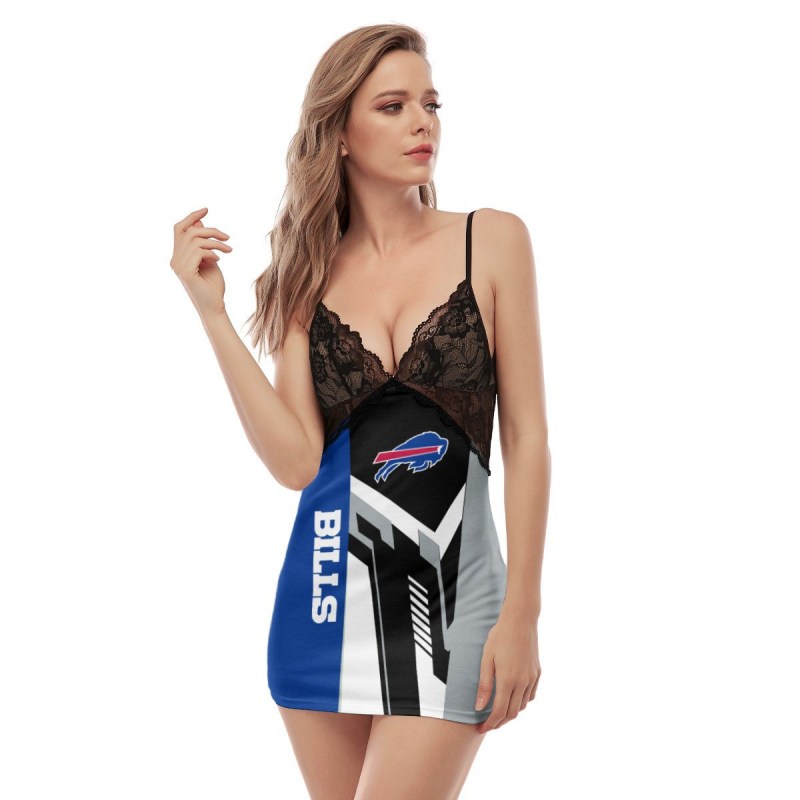 Buffalo Bills Lace Back Strap Slip Dress