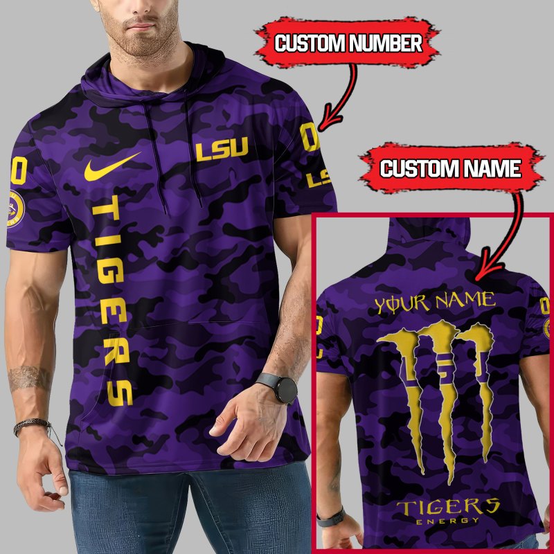 LSU Tigers Camo Hoodie Detail