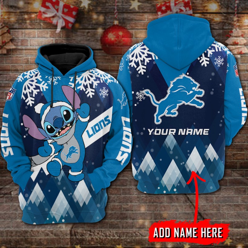 Detroit Lions Personalized Christmas Hoodie