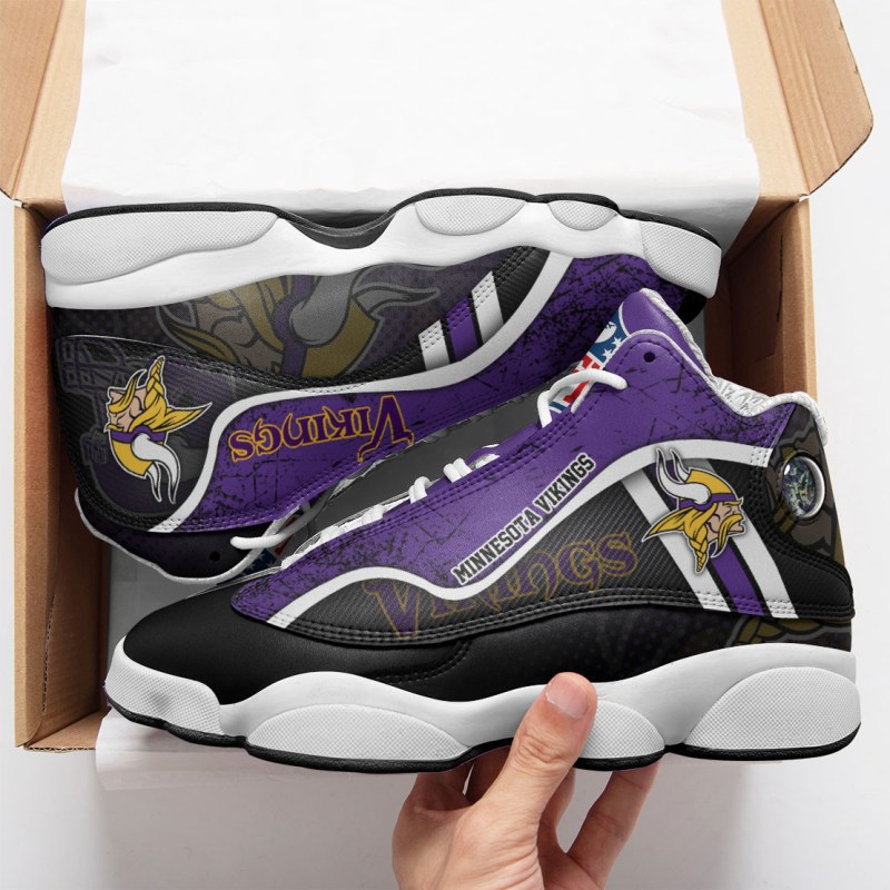 Minnesota Vikings AJD13 Sneakers Side View