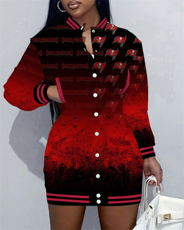 Tampa Bay Buccaneers Women's Button Down Jacket Dress