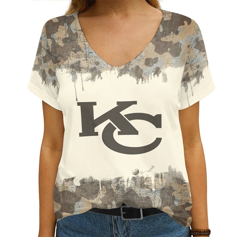 Kansas City Chiefs V-Neck Women T-Shirt