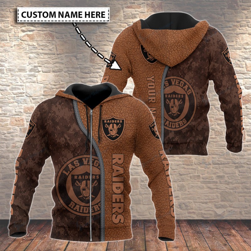 Las Vegas Raiders Personalized Hoodie Back View