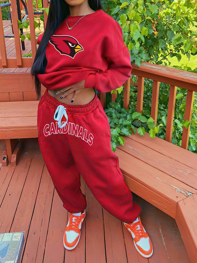 Arizona Cardinals Drop Shoulder Sweatshirt and Sweatpants