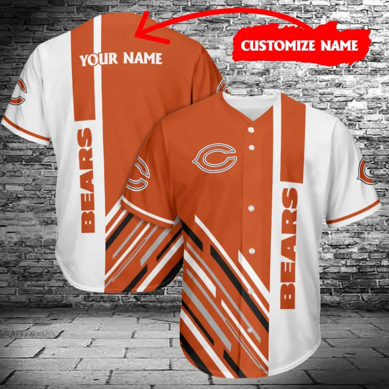 Chicago Bears Personalized Baseball Jersey