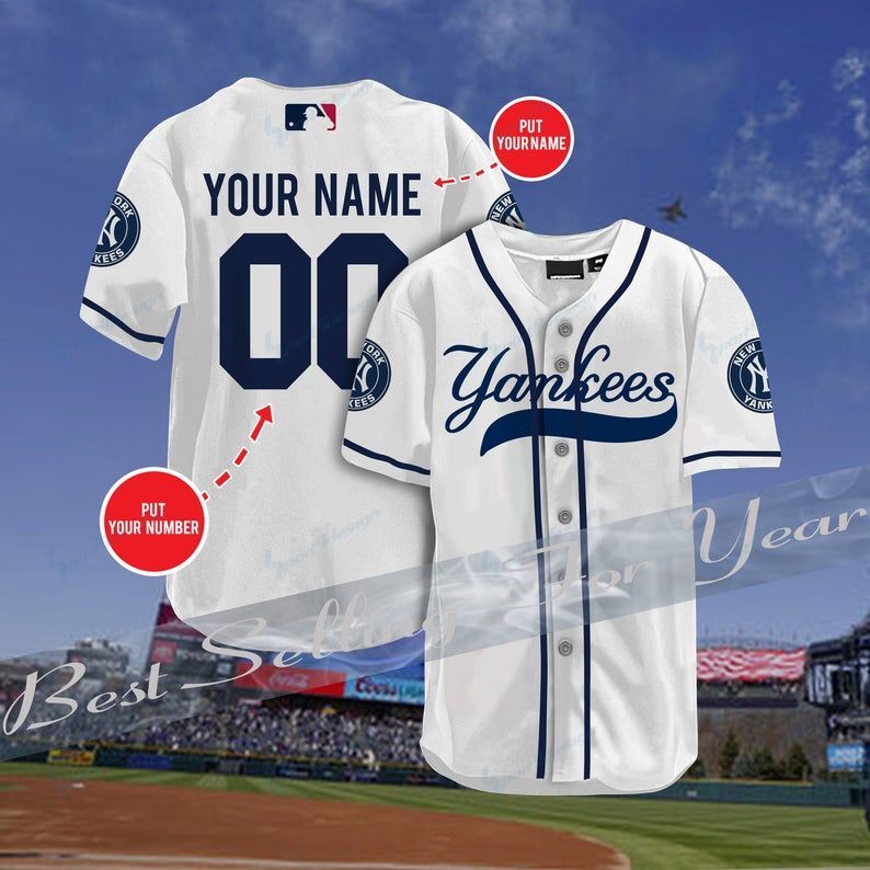 New York Yankees Personalized Baseball Jersey 2