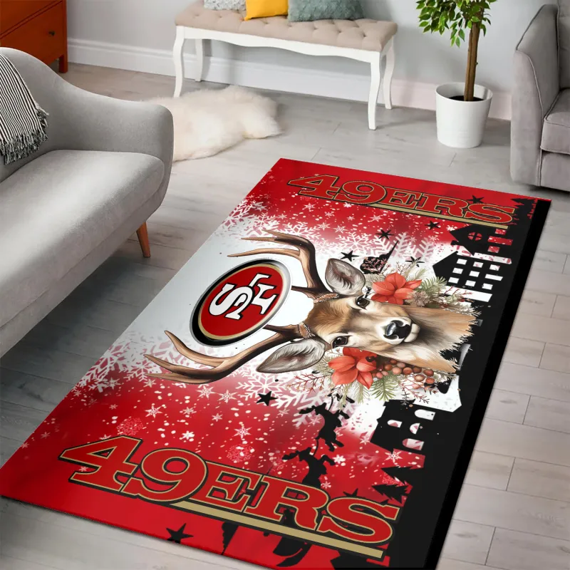 San Francisco 49ers Christmas Rectangle Rug