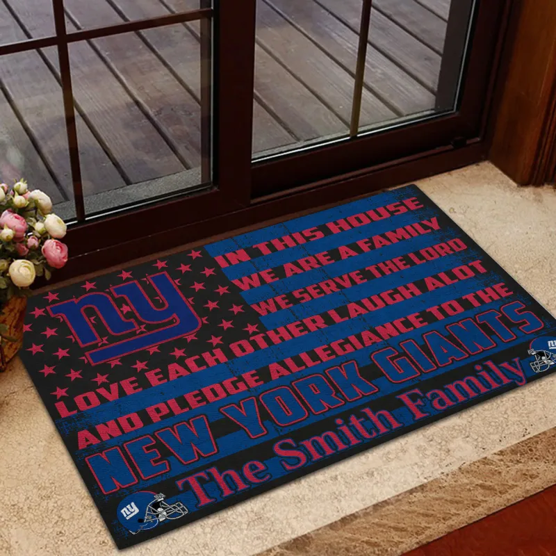 New York Giants Personalized Doormat Image 3