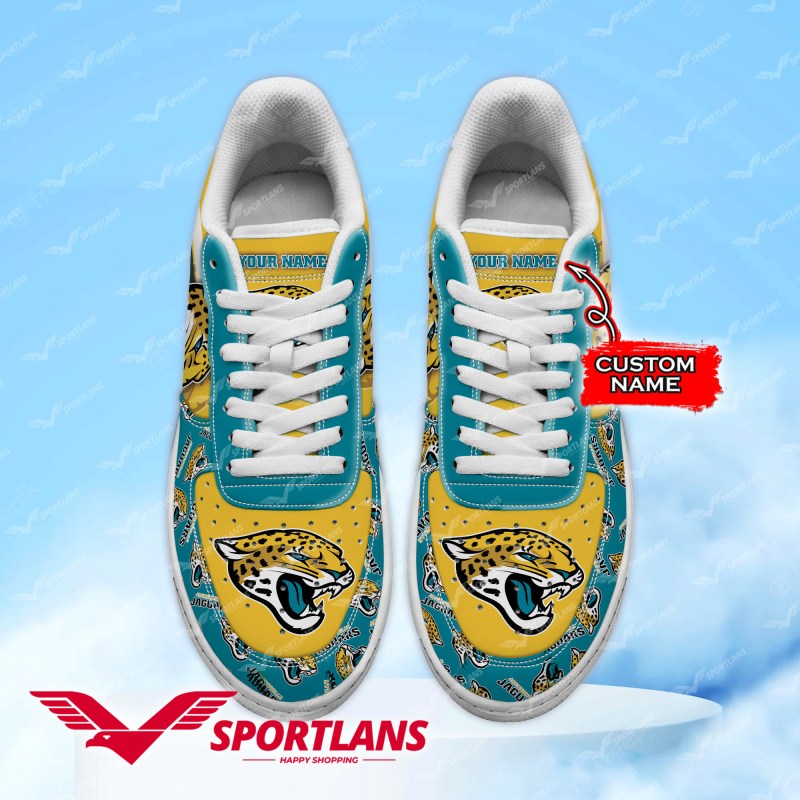 Jacksonville Jaguars NFL Personalized Air Force 1 Sneakers