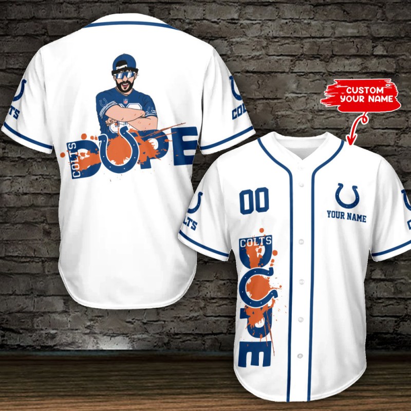 Indianapolis Colts Personalized Baseball Jersey
