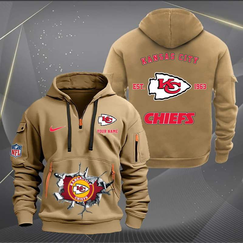 Kansas City Chiefs Quarter Zip Hoodie