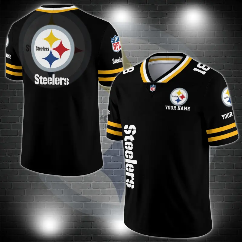 Pittsburgh Steelers Personalized V-neck Football Jersey