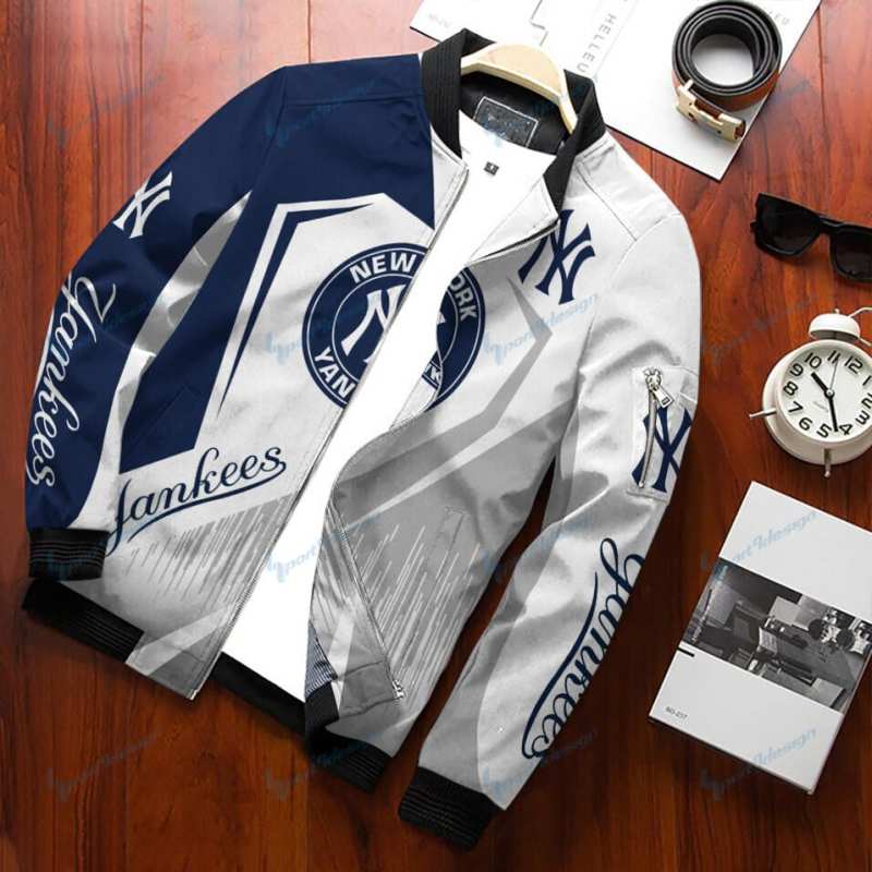 New York Yankees Personalized Bomber Jacket 3