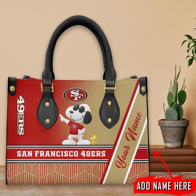 San Francisco 49ers Personalized Leather Hand Bag BBLTHB717 2 San Francisco 49ers Personalized Leather Hand Bag