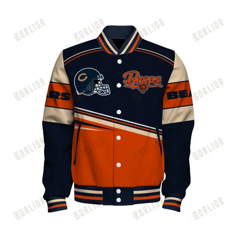 Chicago Bears Varsity Jacket Detail