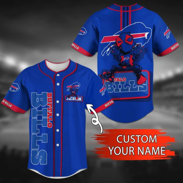 Buffalo Bills Personalized Baseball Jersey