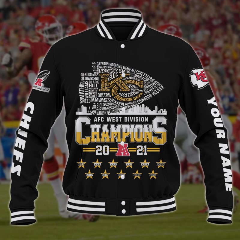 Kansas City Chiefs Baseball Jacket Back View