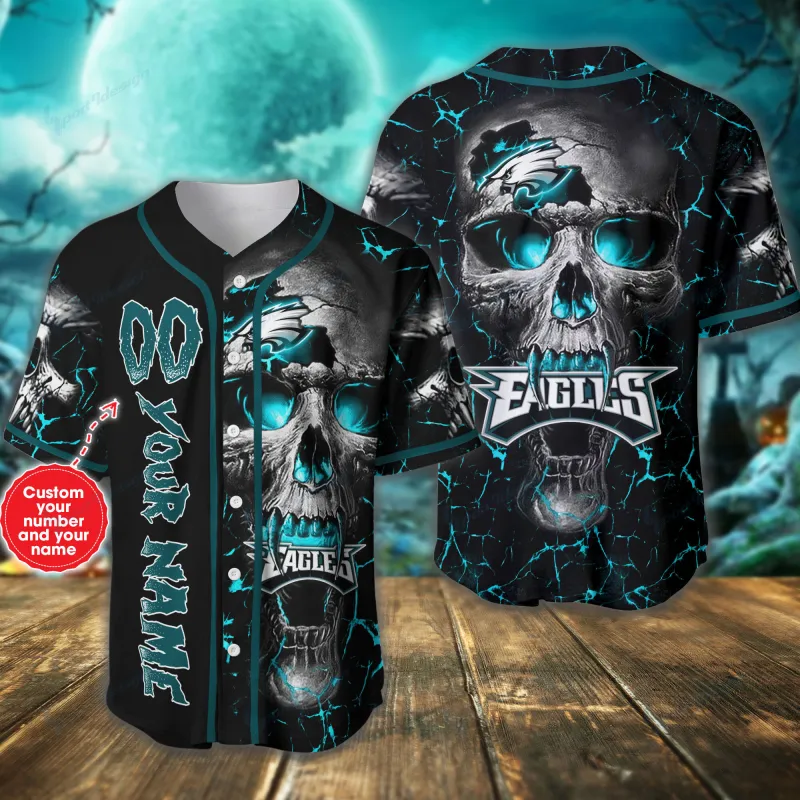 Philadelphia Eagles Personalized Baseball Jersey