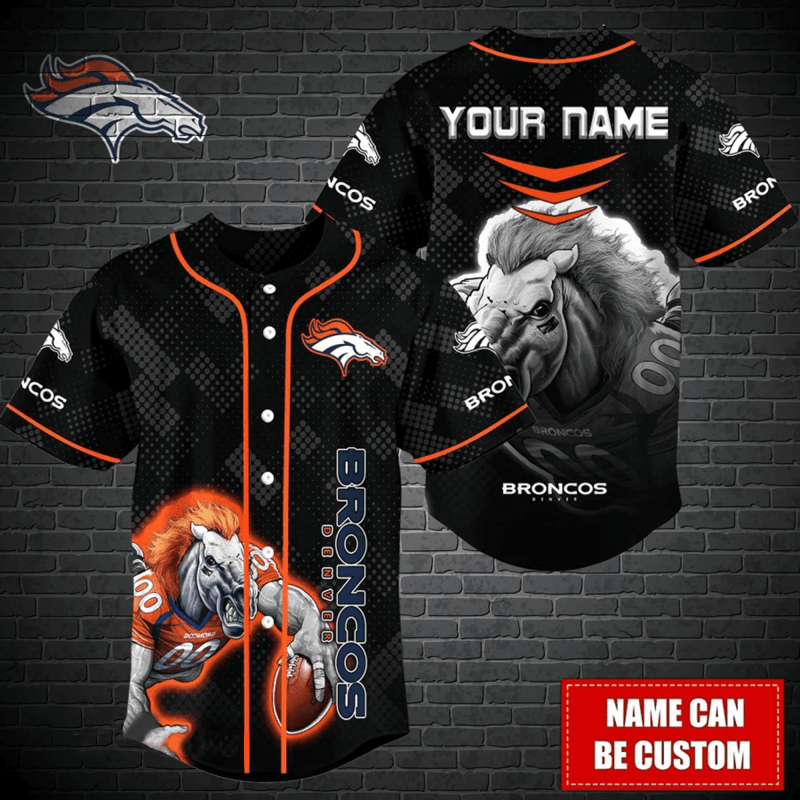 Denver Broncos Personalized Baseball Jersey