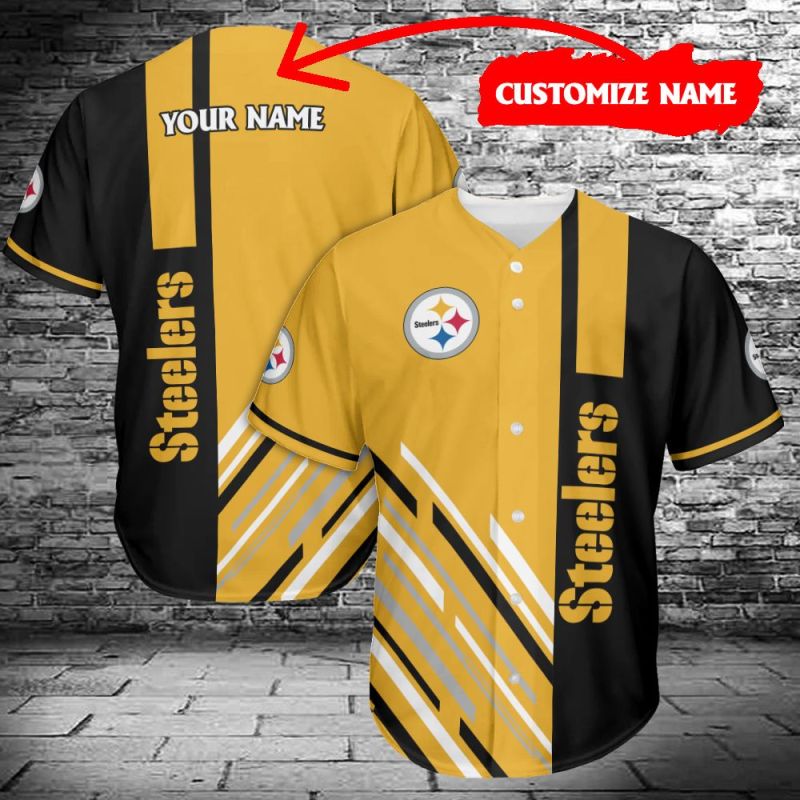Pittsburgh Steelers Personalized Baseball Jersey