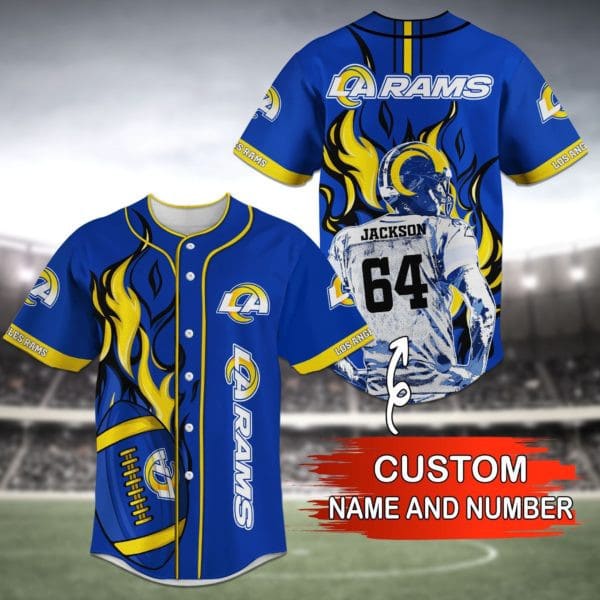 Los Angeles Rams Personalized Baseball Jersey