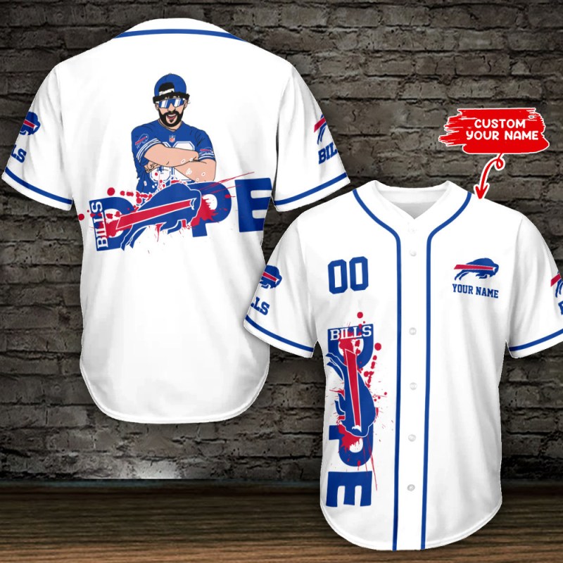 Buffalo Bills Personalized Baseball Jersey