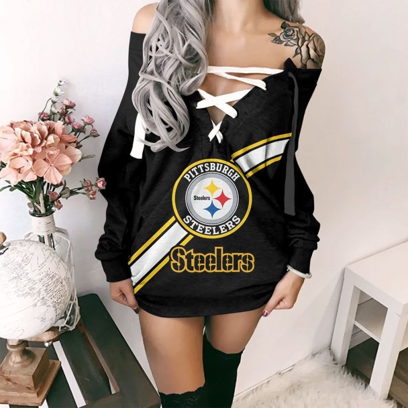 Pittsburgh Steelers Lace-Up Sweatshirt