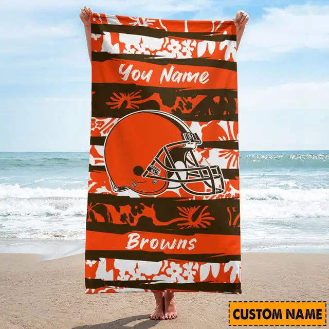 Cleveland Browns Personalized Beach Towel