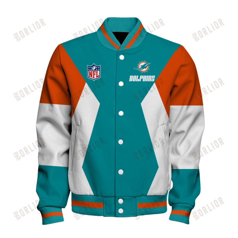 Miami Dolphins Varsity Jacket Design