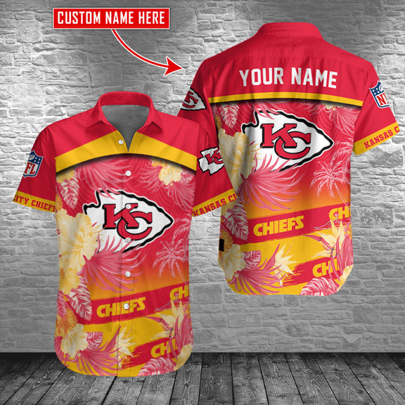 Kansas City Chiefs Personalized Button Shirt