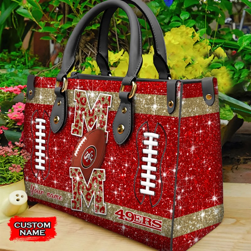 San Francisco 49ers Personalized Leather Hand Bag - Image 1