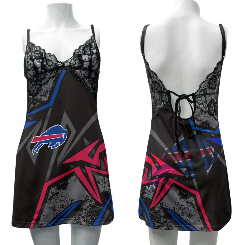 Buffalo Bills Lace Back Strap Slip Dress
