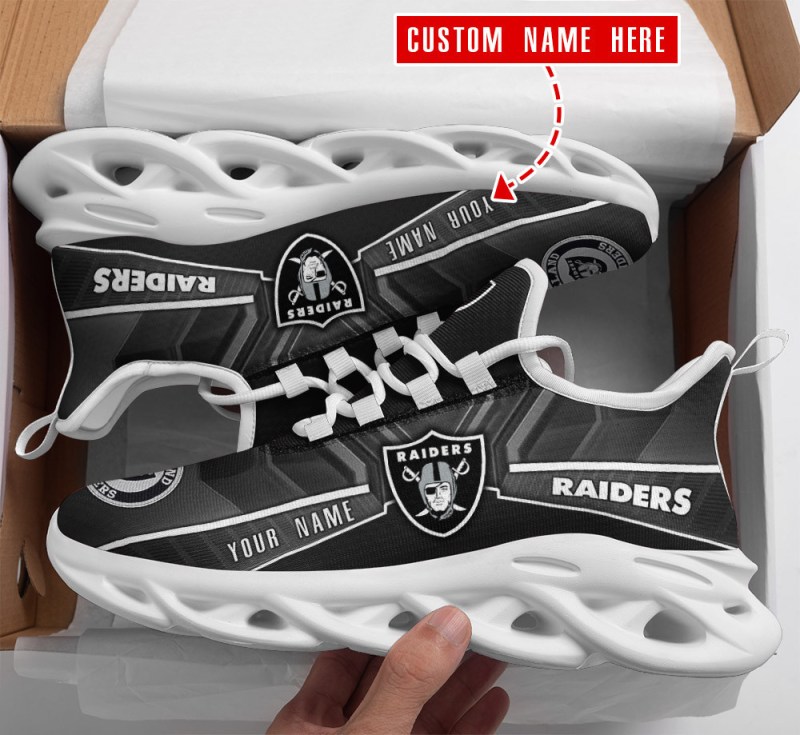 Las Vegas Raiders Personalized Yezy Running Sneakers