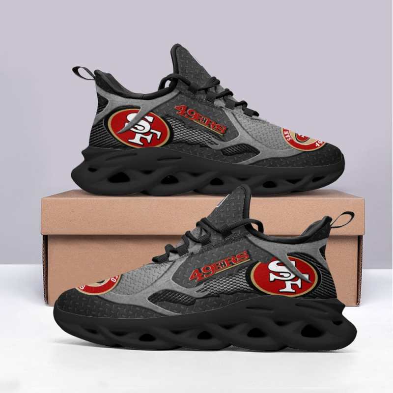 San Francisco 49ers Yezy Running Sneakers Side View
