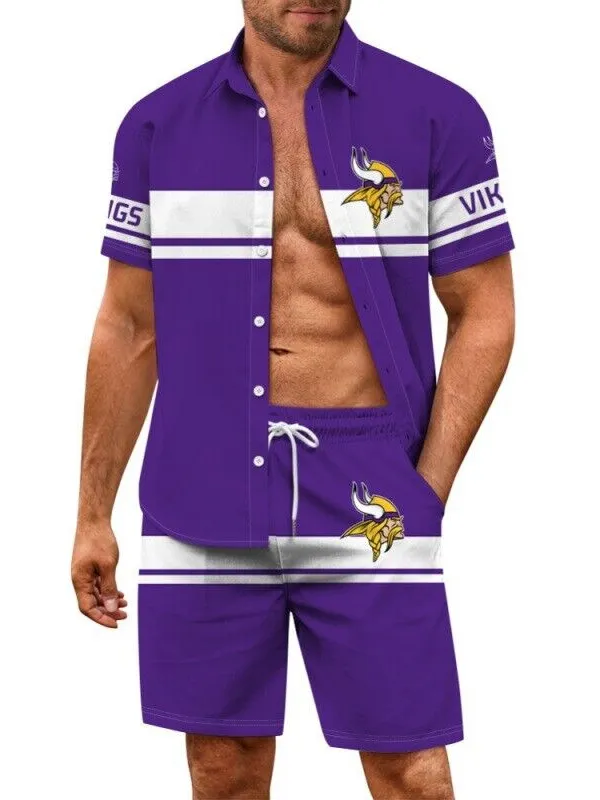 Minnesota Vikings Combo Hawaiian Shirt and Shorts