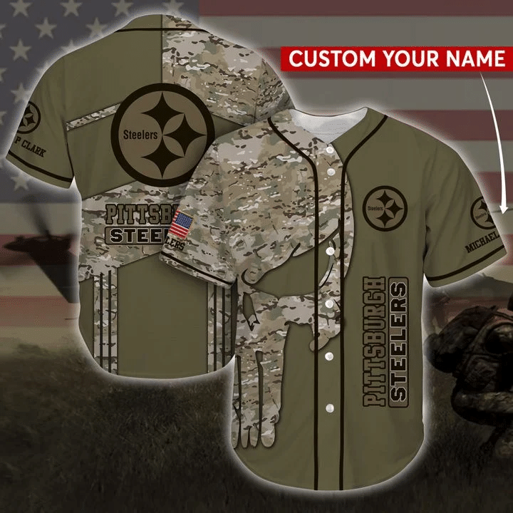 Pittsburgh Steelers Personalized Baseball Jersey