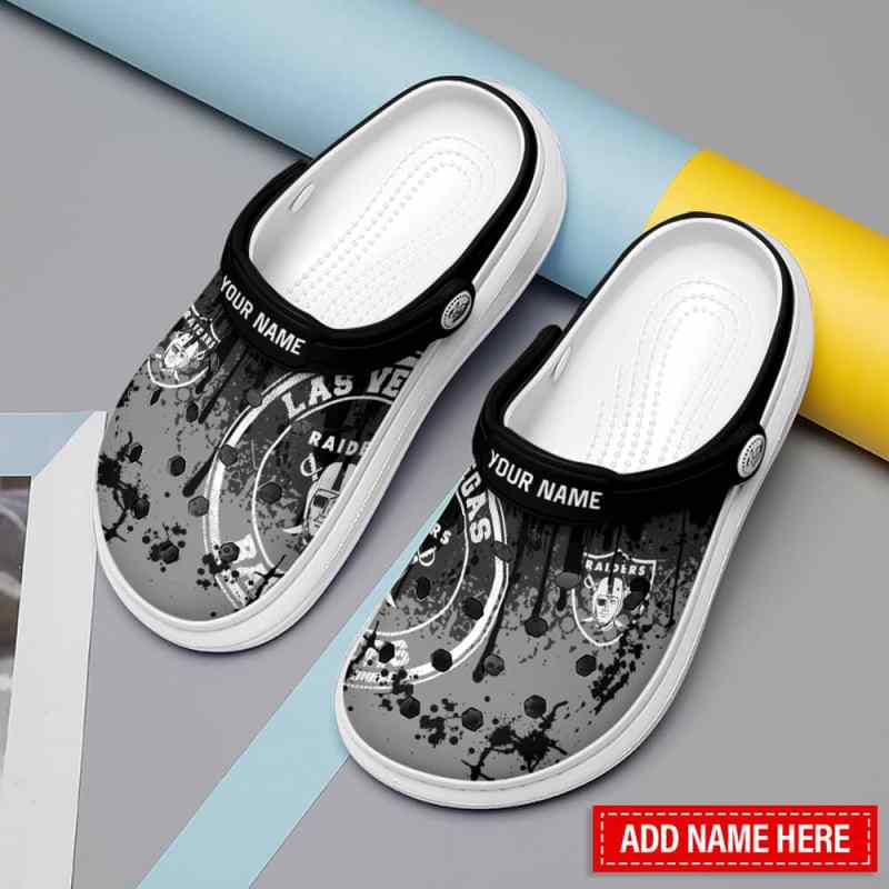 Las Vegas Raiders Clog Side View
