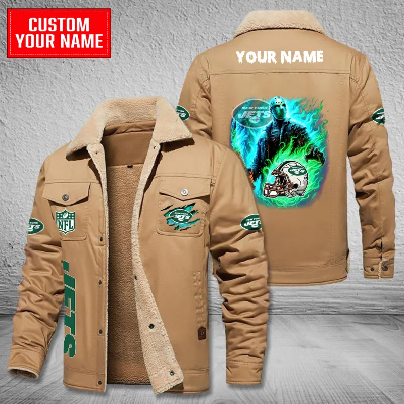 New York Jets Bomber Jacket Coffee