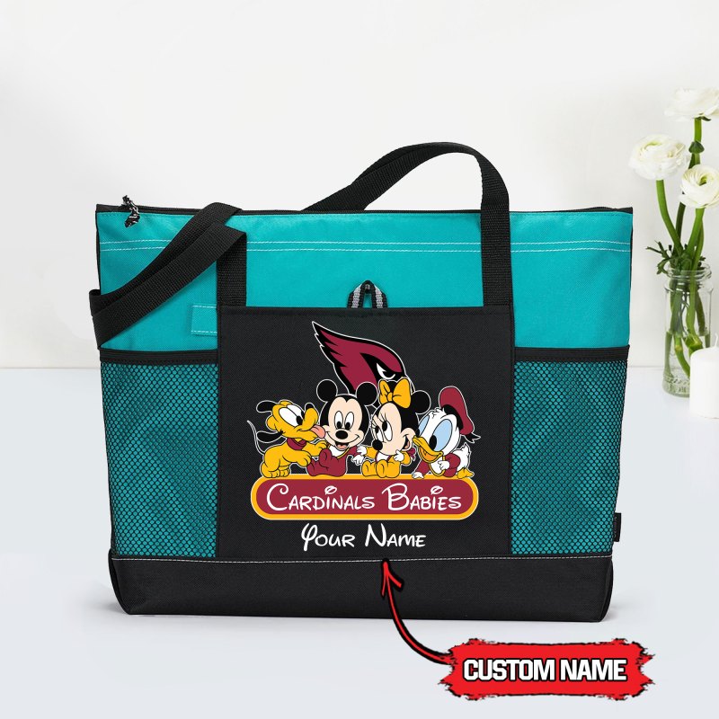 Arizona Cardinals Personalized Tote Bag Teal